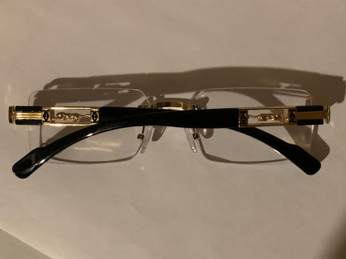 Cartier Patern Frame Transparent Lens Unisex